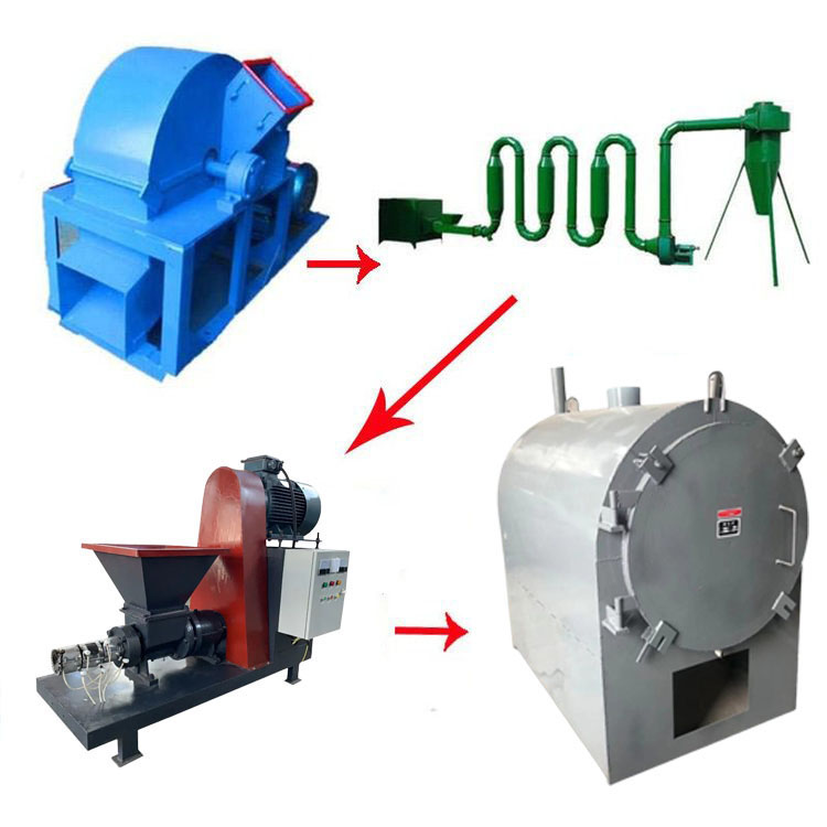 木炭機生產(chǎn)線四件套一套多少錢,合格正規(guī)木炭機廠家